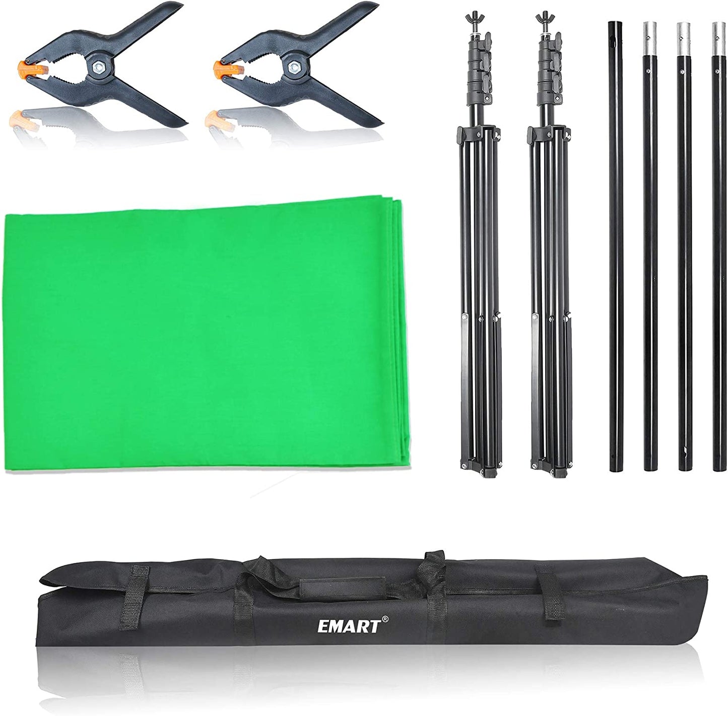 Profetional Green Screen Set - (8.5 X 10 Feet - 2.5 X 3M)