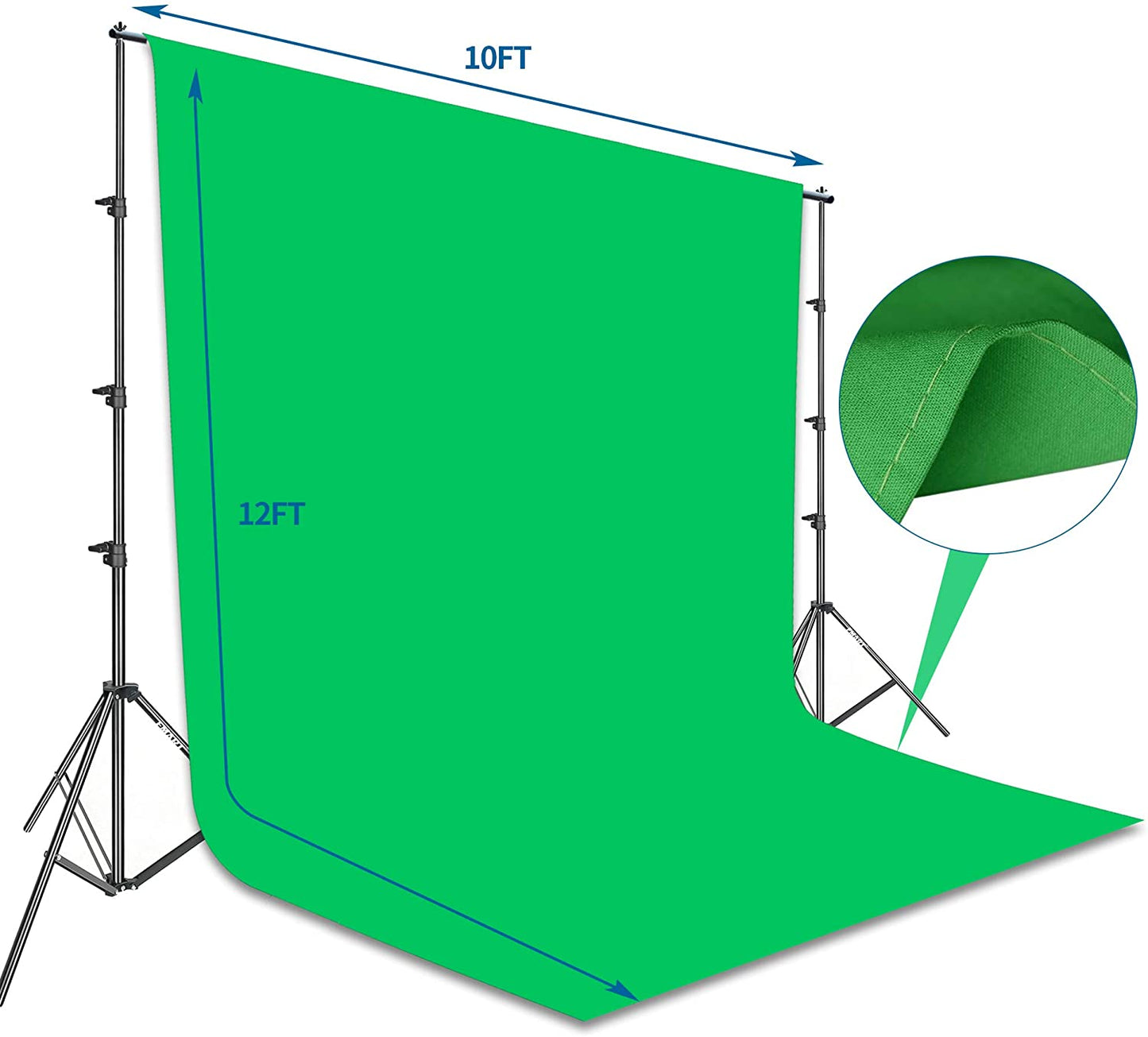Profetional Green Screen Set - (8.5 X 10 Feet - 2.5 X 3M)