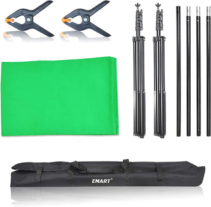 Profetional Green Screen Set - (8.5 X 10 Feet  - 2.5 X 3M)